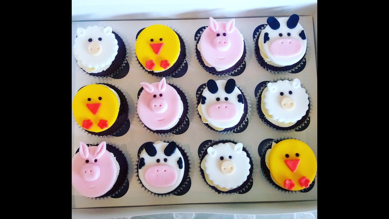 How to make farm animal cupcake toppers