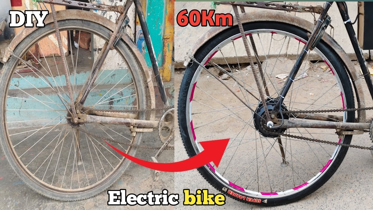 DIY Electric Bike 60km/h Using 24v 250W Hub Motor |