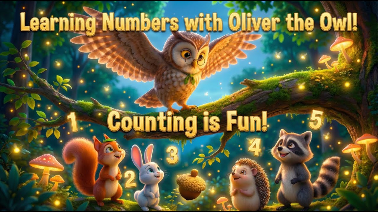 Oliver the Owl Learns to Count | Magical Kids Story About Numbers, Friendship & Learning