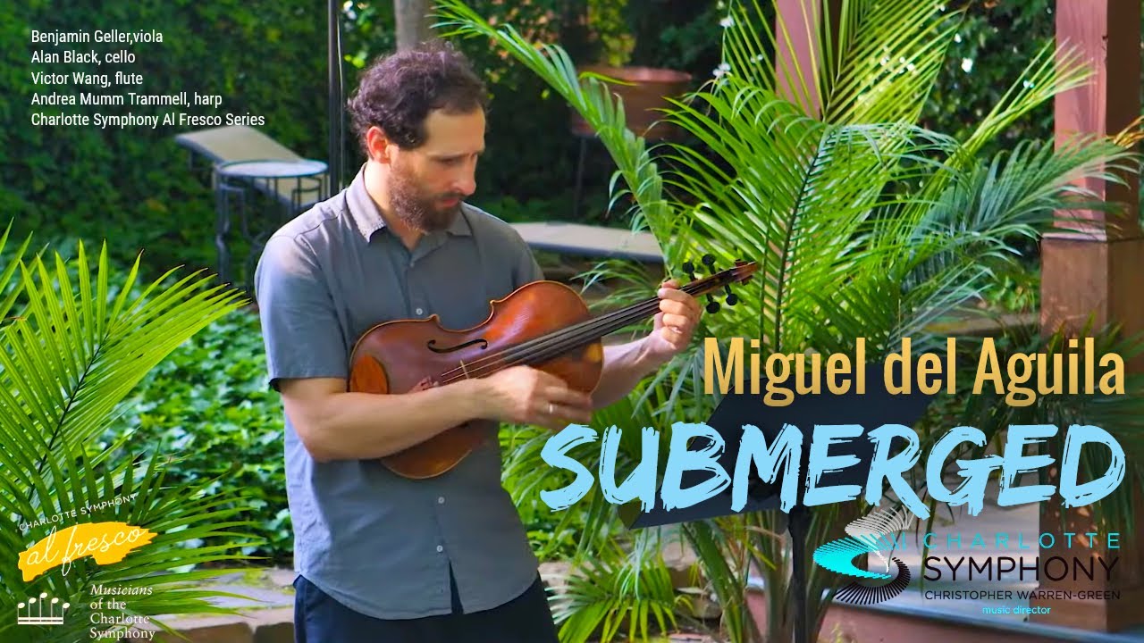 harp trio flute viola harp SUBMERGED Flûte alto Flauta arpa Flöte Bratsche Harfe  Miguel del Aguila