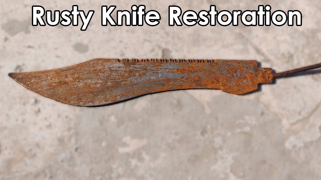 Rusty Butcher's Knife Restoration
