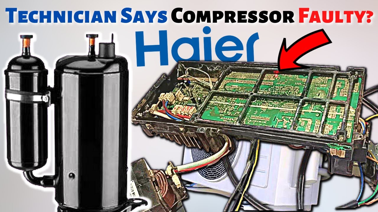 Ремонт материнской платы кондиционера Haier - техник обнаружил неисправность компрессора.