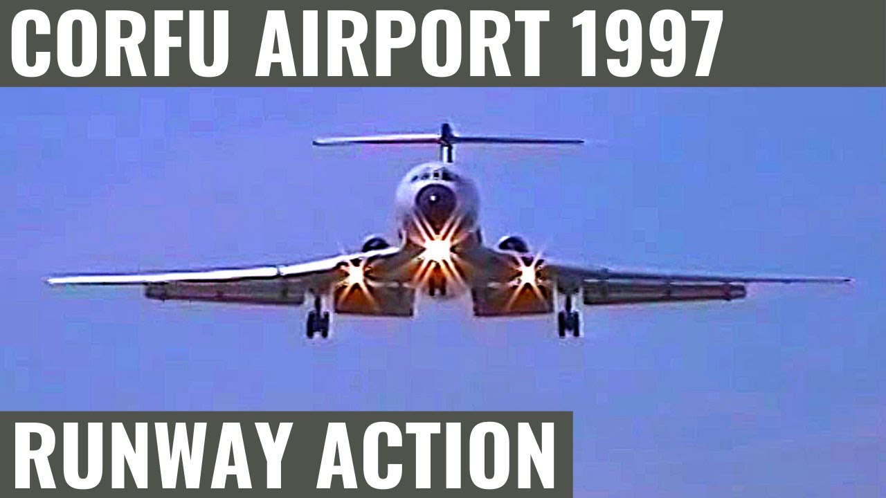 CORFU AIRPORT | CLASSIC AVIATION | 1997 | RUNWAY ACTION | TAKEOFF AND LANDING | PLANE SPOTTING CORFU