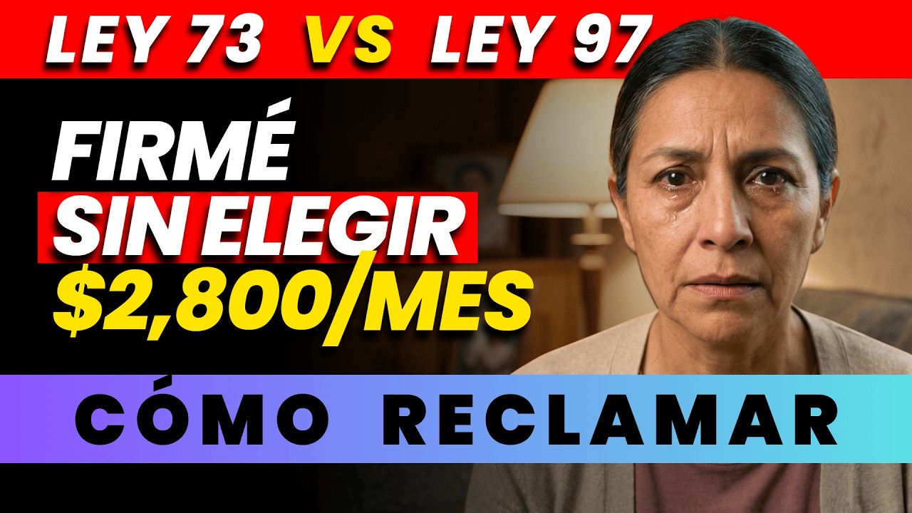 Ley 73 vs Ley 97 Firmé sin elegir y mi pensión bajó $2,800 al mes (Cómo reclamar al IMSS)