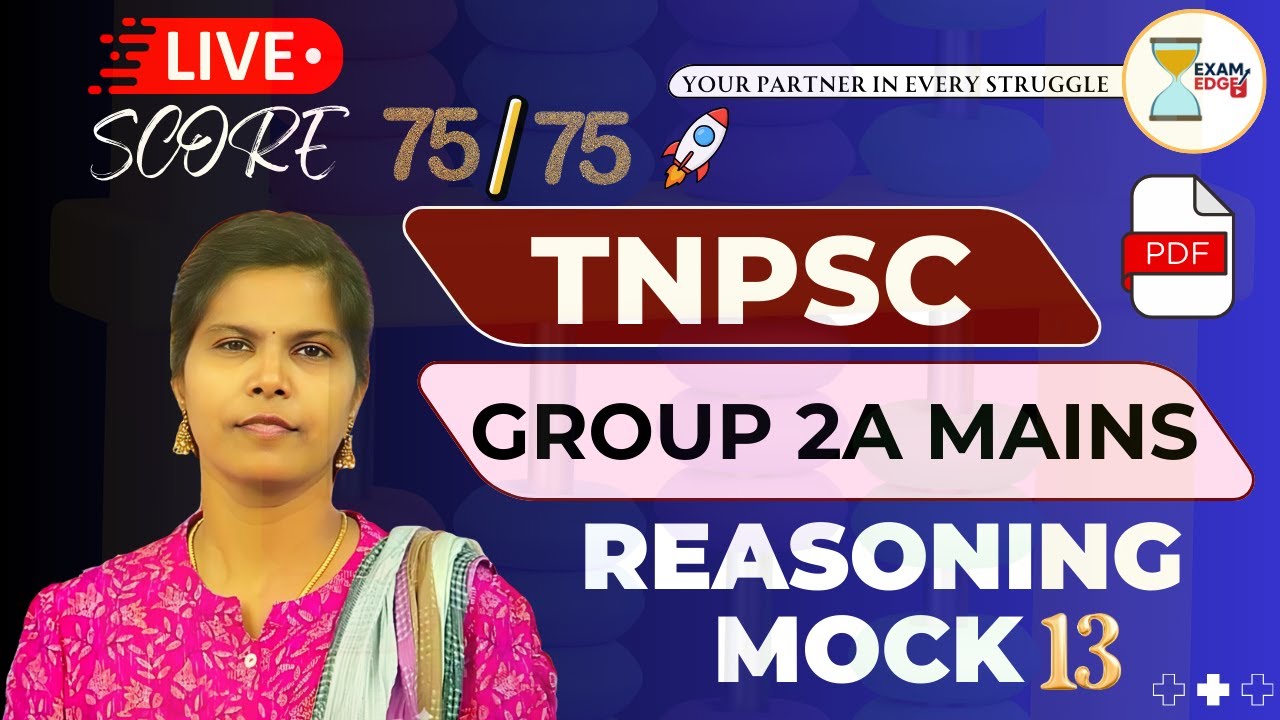 TNPSC Group 2A Mains Reasoning 2026 - Revision Mock 13 #tnpsc #group2amains #divyareasoning