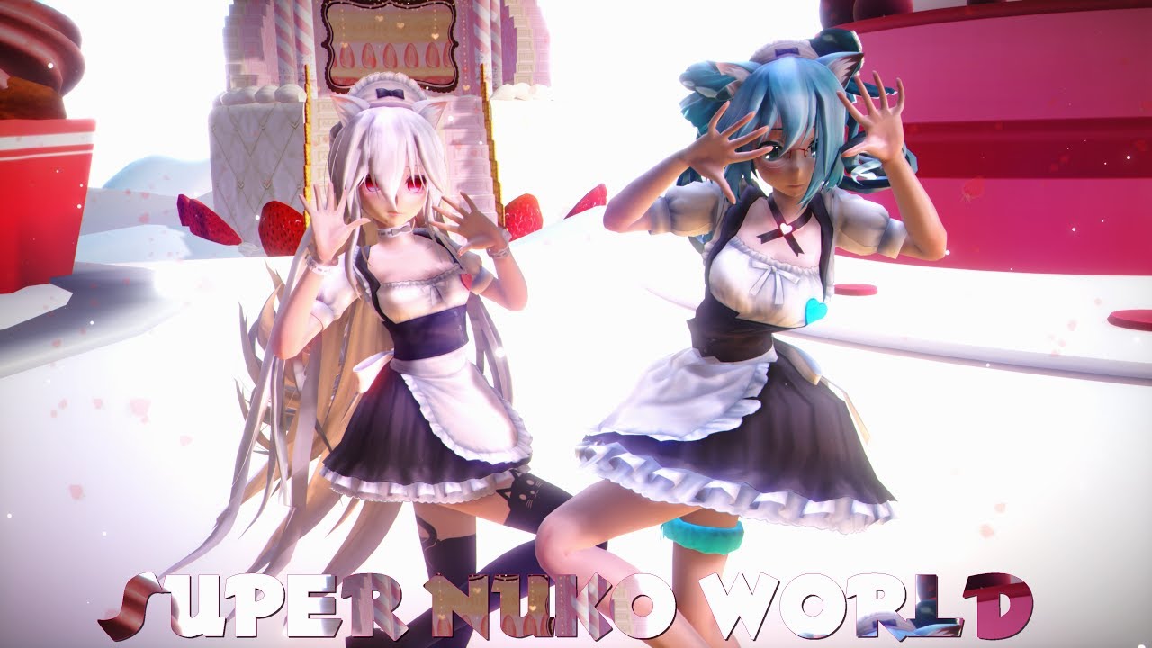 ≡MMD≡ Haku x Miku - Super Nuko World  [4KUHD60FPS][SUB ENG]