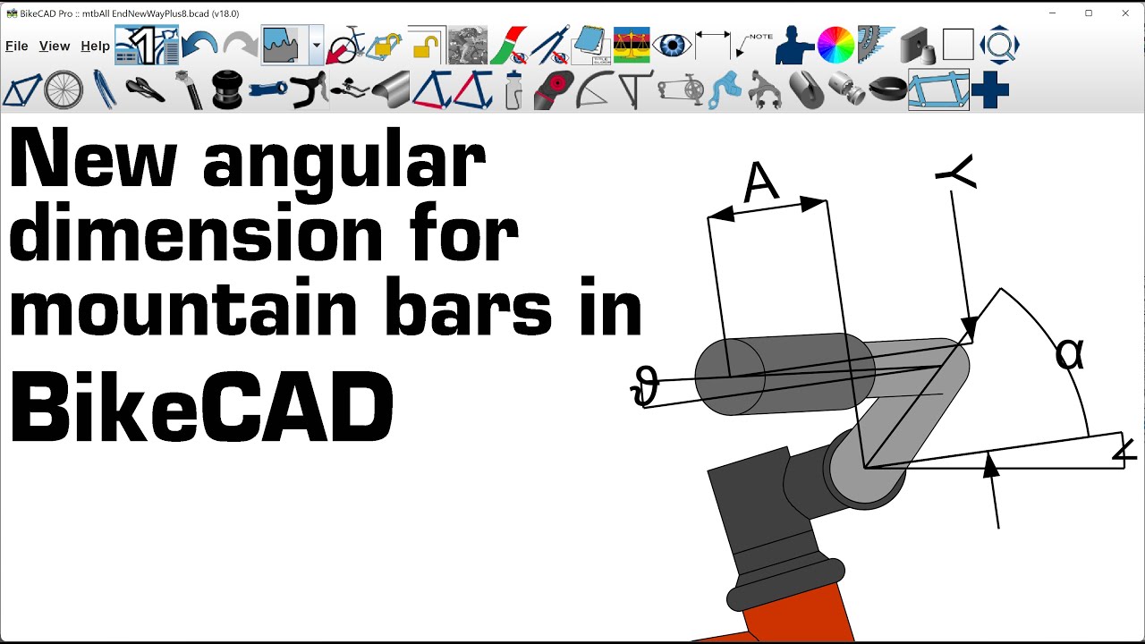 New angular dimension for mountain bars in BikeCAD