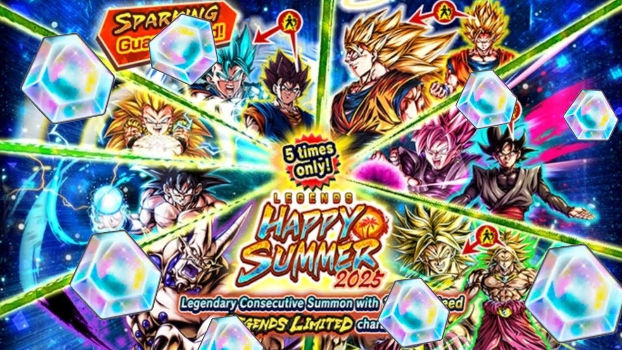 5K CC SUMMONING LEGENDS HAPPY SUMMER 2025!!(LUCKIEST SUMMON EVER)|Dragon Ball Legends|
