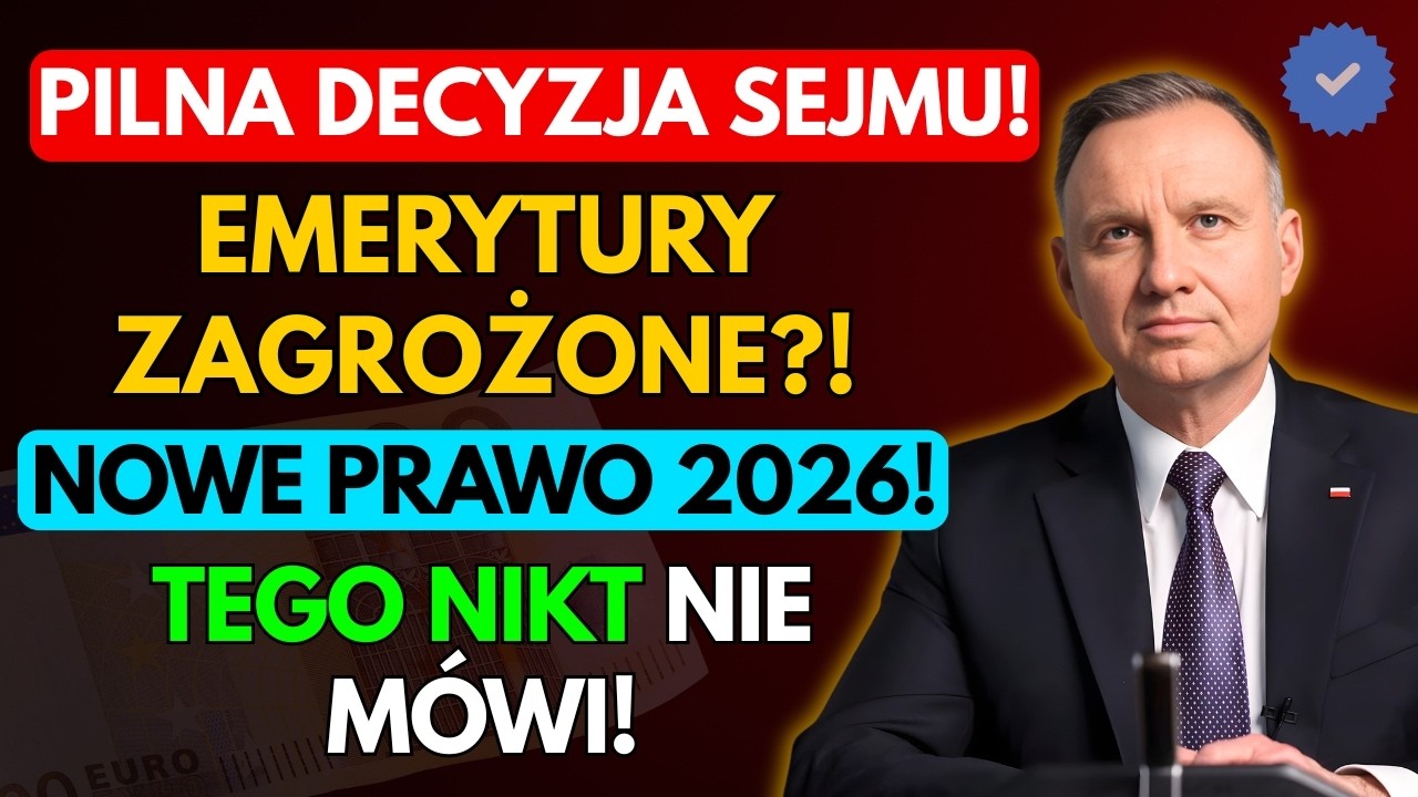 Pilna decyzja Sejmu 2026! Emerytury zagrożone? Co czeka senior&oacute;w w Polsce