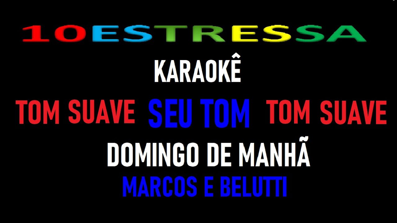 Domingo de Manhã - Marcos e Belutti - Karaokê ST - TOM SUAVE #shorts