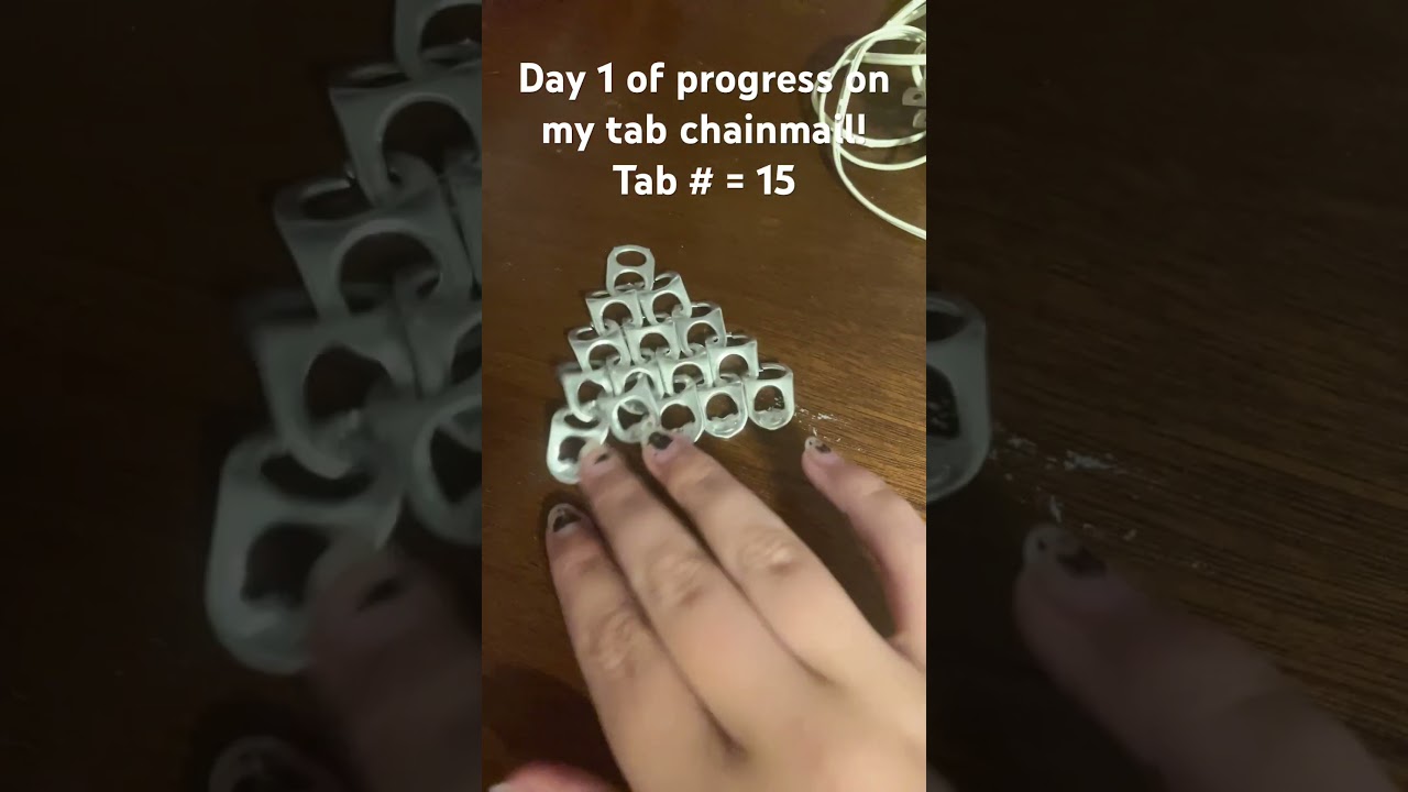 Day 1 of making a chainmail arm cuff for renfest :3