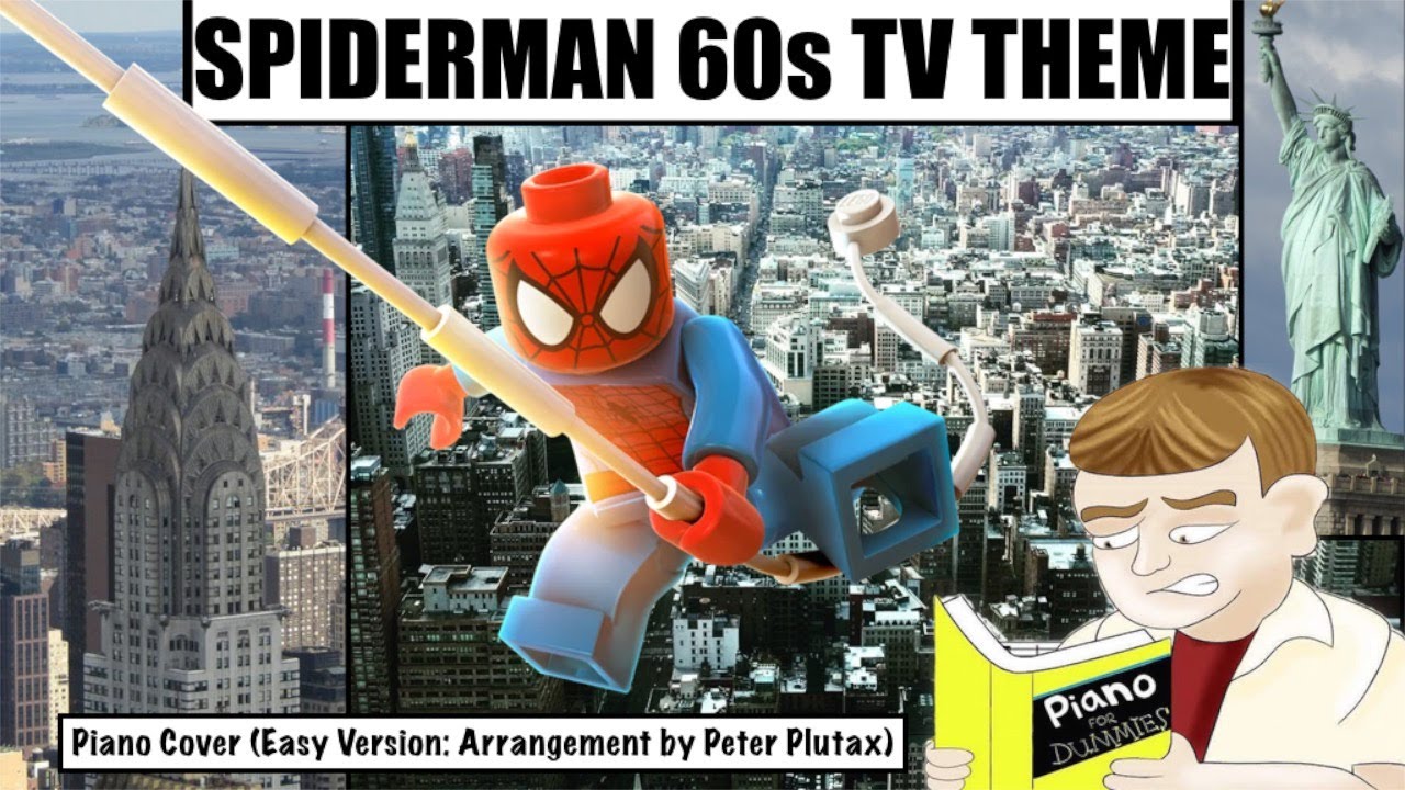Spider-Man 1960s TV Theme on Piano! (Easy Version: @PeterPlutaX Arrangement)