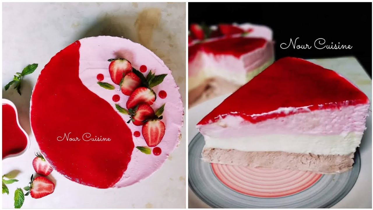 tarte glac&eacute;e😋 تارت كلاصي  بحجم عائلي🍧🍨 راقية الشكل و سهلة التحضير بمذاق لايقاوم