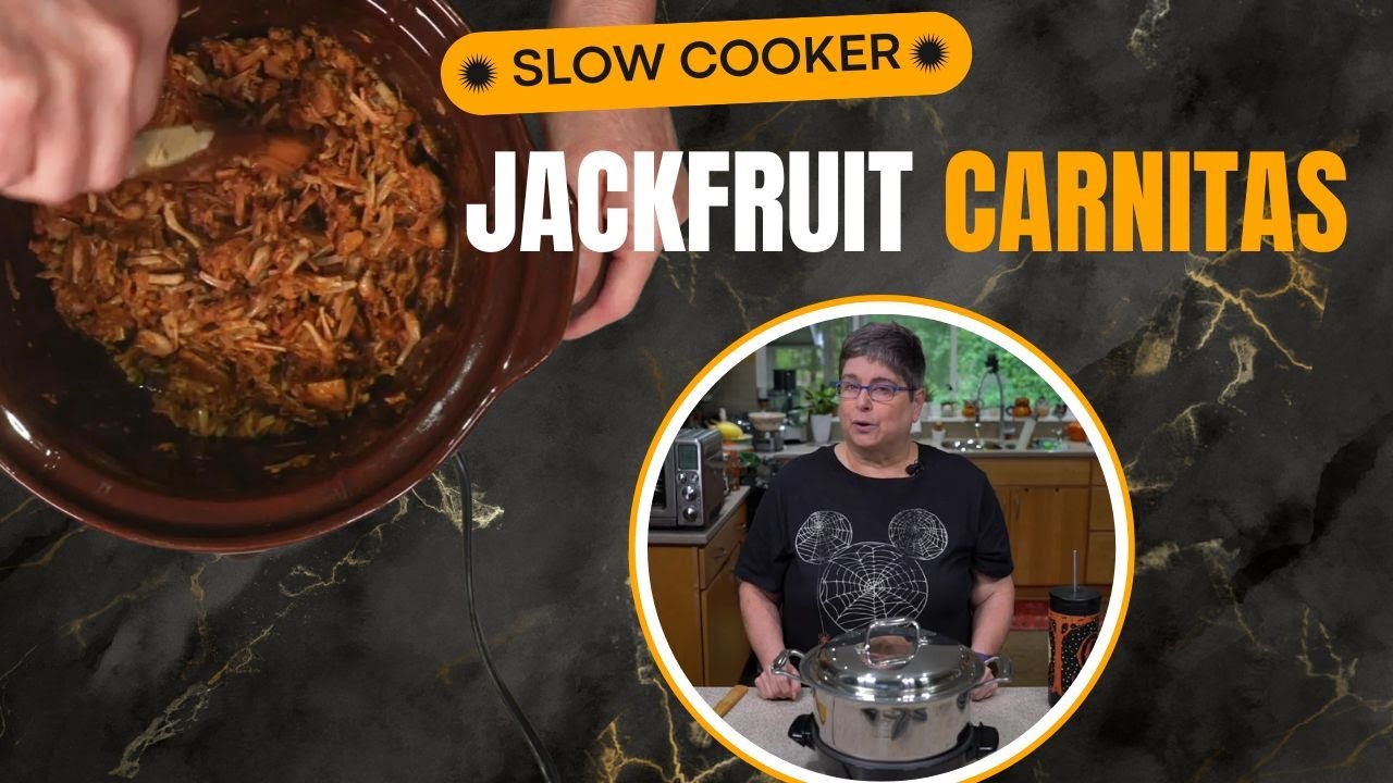 I'm OBSESSED with This Slow Cooker Jackfruit Carnitas Recipe!