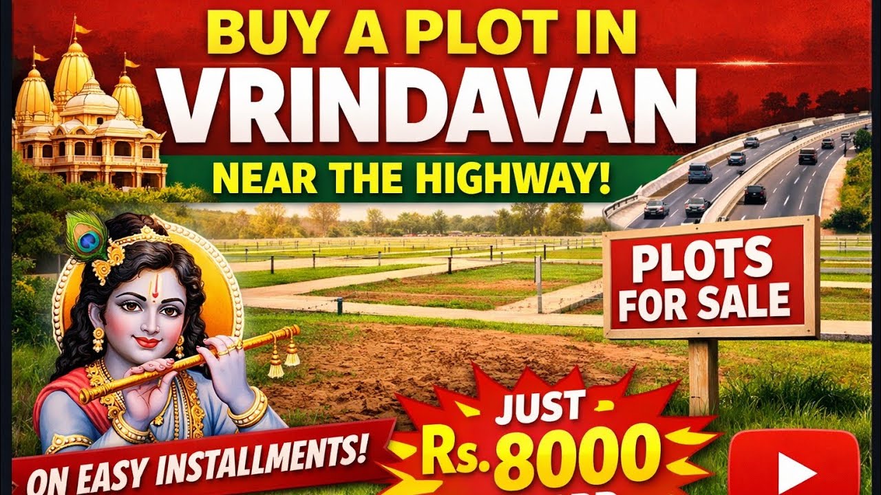 Buy Plot in Vrindavan Near Highway @ ₹8000/Yard | Easy Installments | Best Investment 2026