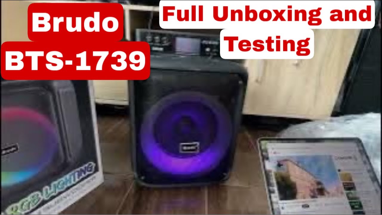Brudo BTS-1739 Bluetooth Speaker Full Unboxing and Testing 