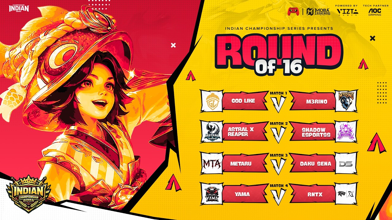 INDIAN CHAMPIONSHIP SERIES TECH PARTNER AOC Gaming| Playoffs Day 4 | Moba 5V5 | Zutsu Esports