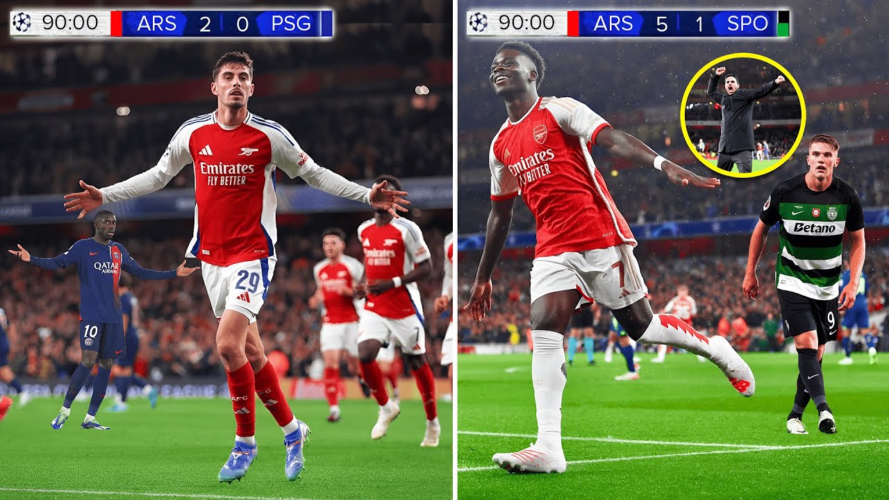 12 Greatest Arsenal Matches Under Mikel Arteta in the Champions League