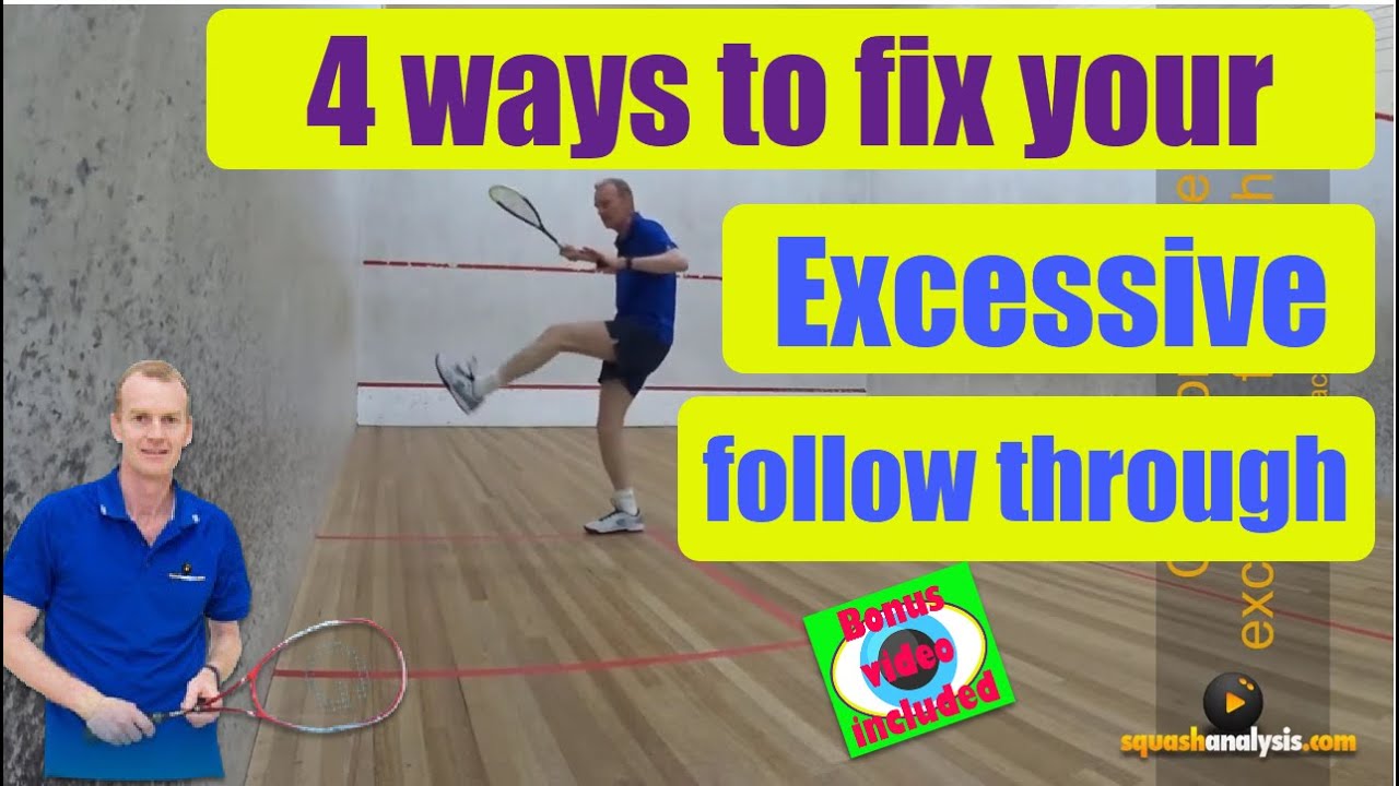 Squash excessive follow through - all juniors should be taught this