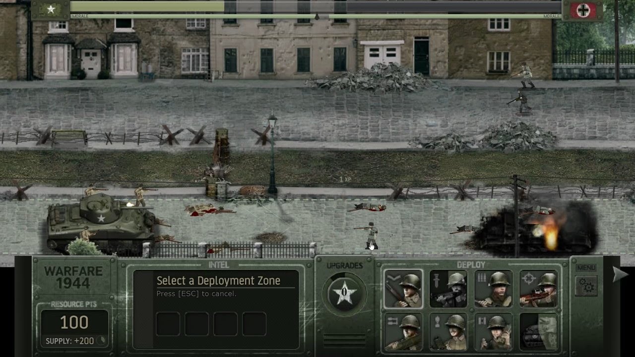 Warfare 1944 Flash Game - Both Campaigns Playthrough