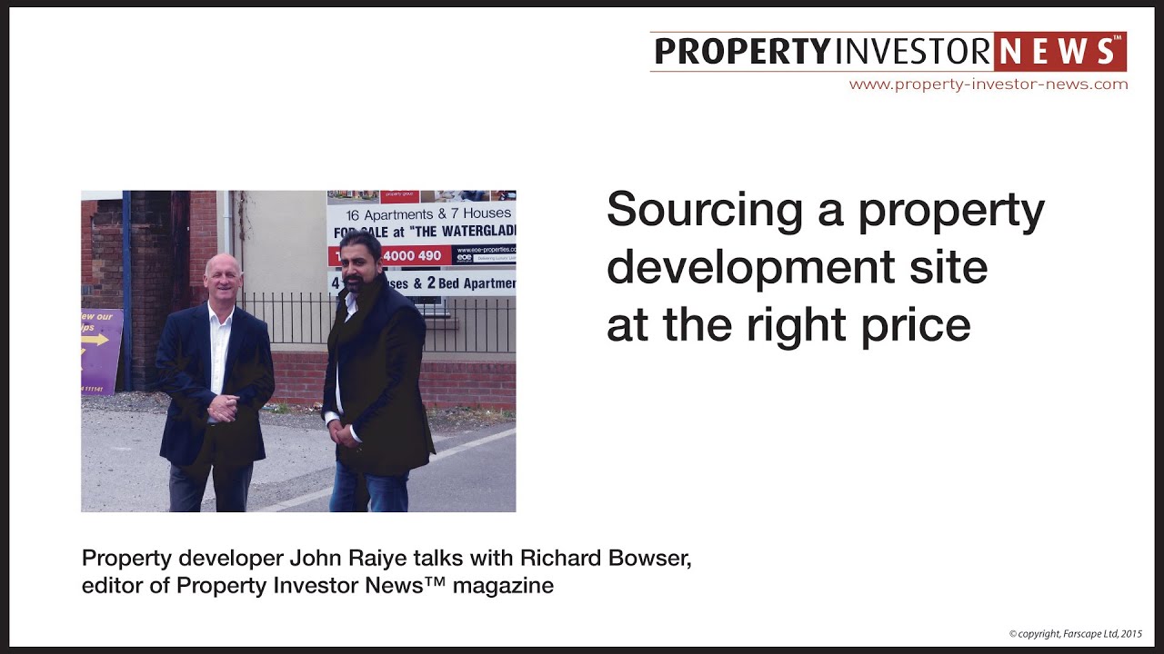 Sourcing a property development site at the right price