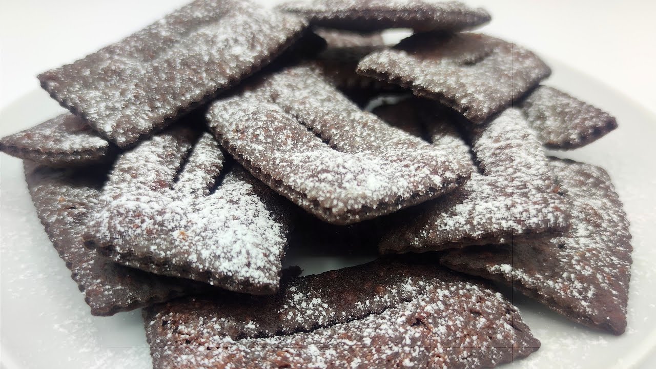 chiacchiere al cioccolato 🍫 senza uova ☺️