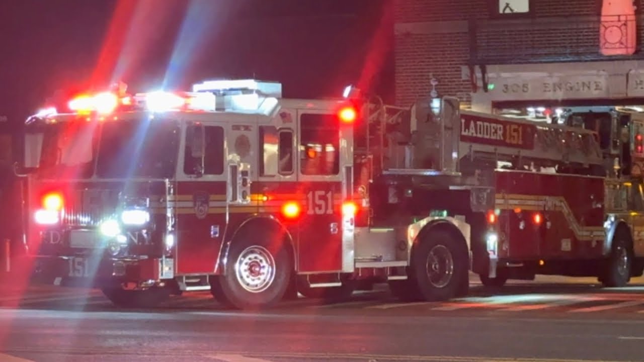 **BRAND NEW TILLER** FDNY H&L 151 Responds for a stuck elevator & E305 & L151 Respond for a class 3
