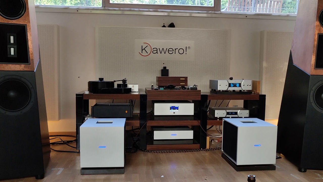 Kaiser Kawero Grande speakers and Pilium Audio mono block power amplifiers