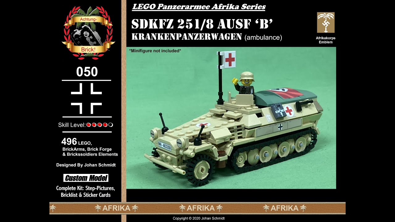 047.Lego Afrikakorps-SdKfz 251/8 Krankenpanzerwagen