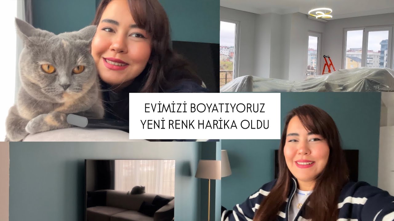 EVİMİZİ BOYATIYORUZ | YENİ RRENGİNİ ÇOK SEVDİK #evdekorasyonu  #boyama #filliboya #evtemizliğivlog