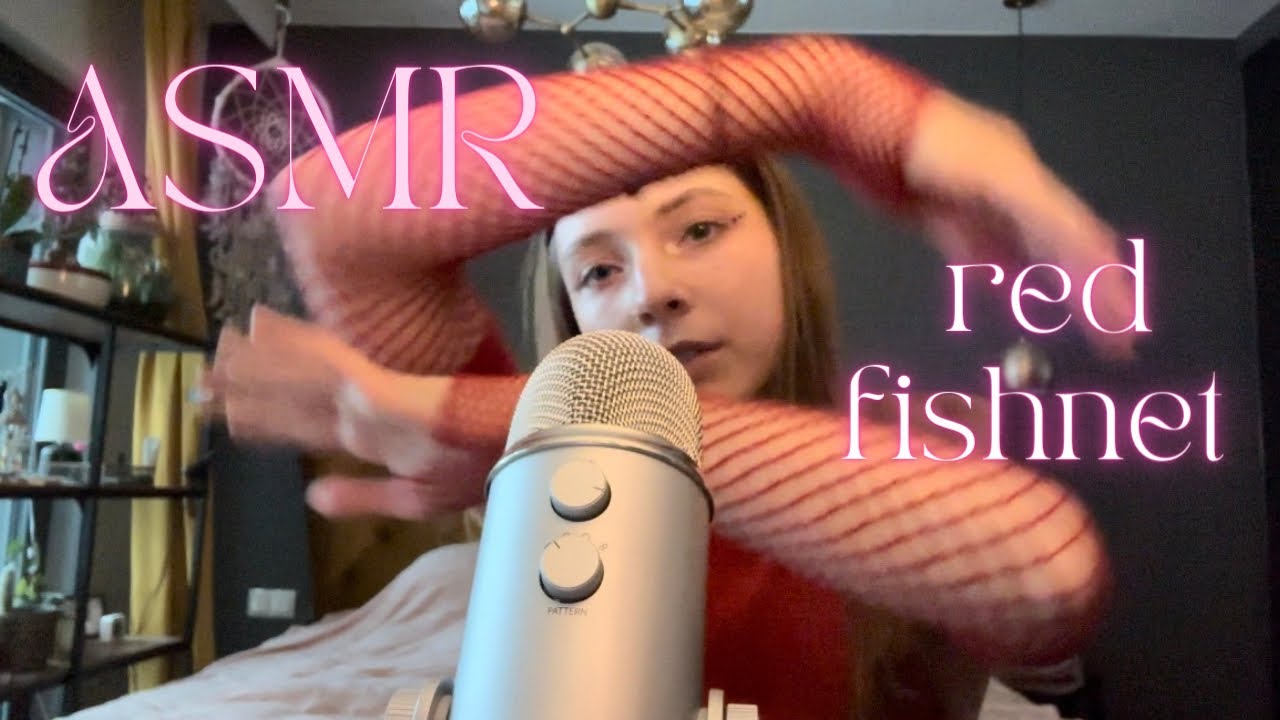 ASMR • red fishnet scratching 🥰 100th video special! ✨