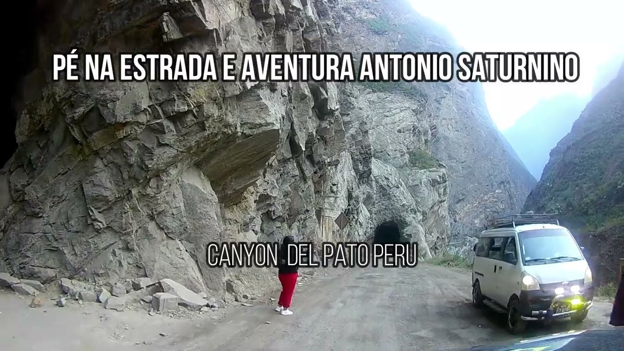 Rodovia assustadora porem muito linda. Canyon del pato ruta 3n cordilheira dos andes peru. Vídeo 109