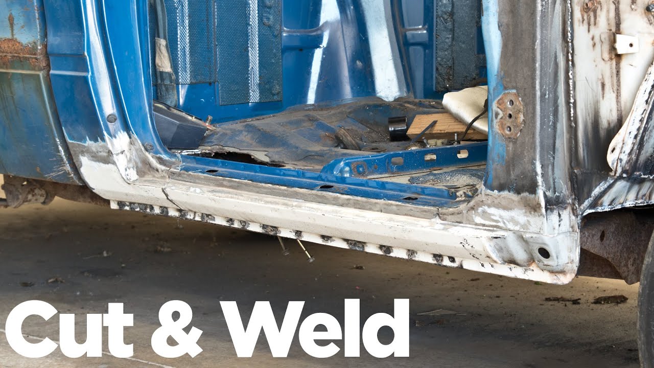 How to Replace/Fix Rocker Panel + Floor on VERY RUSTY Toyota Pickup Truck at home