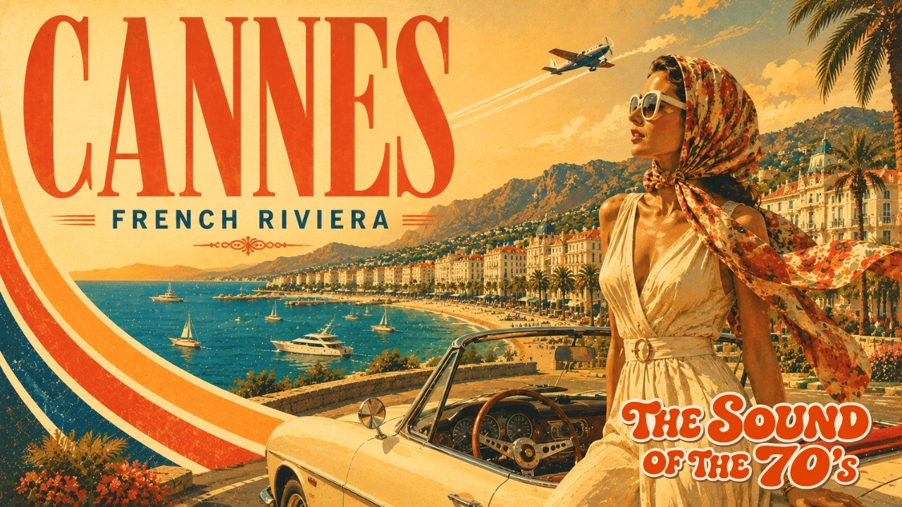 CANNES 1970s | Retro Riviera Grooves, Old Money Vibes, Vintage Style Mediterranean Playlist[NO ADS]