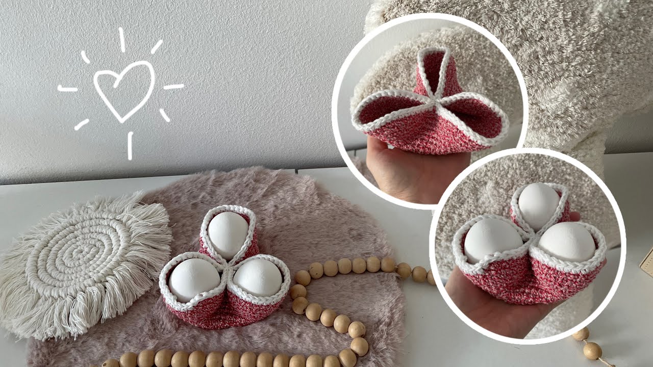 Eierkörbchen häkeln | für Anfänger geeignet | Eier Korb Häkelanleitung | Marycrochet