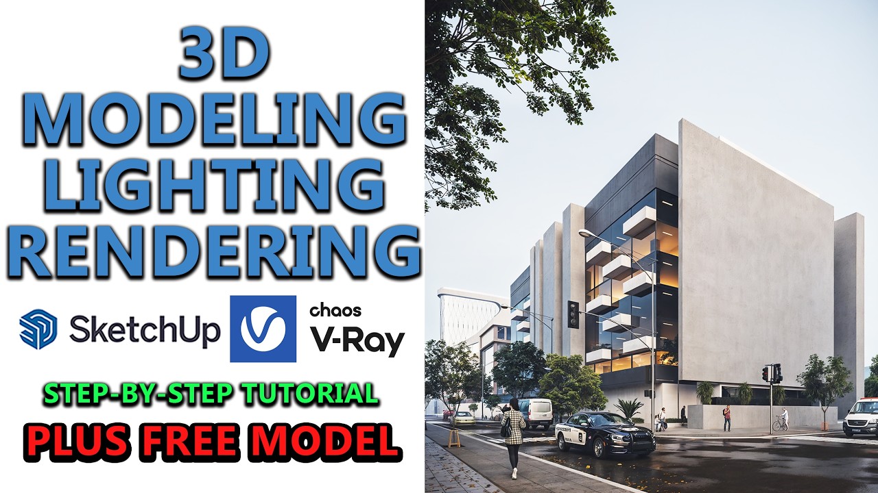 Exterior 3D Modeling, Lighting and Realistic Rendering | SketchUp & V-Ray