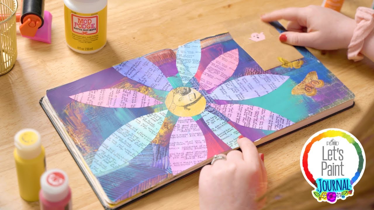 Art Journaling with Plaid - Layering Paint & Decoupage
