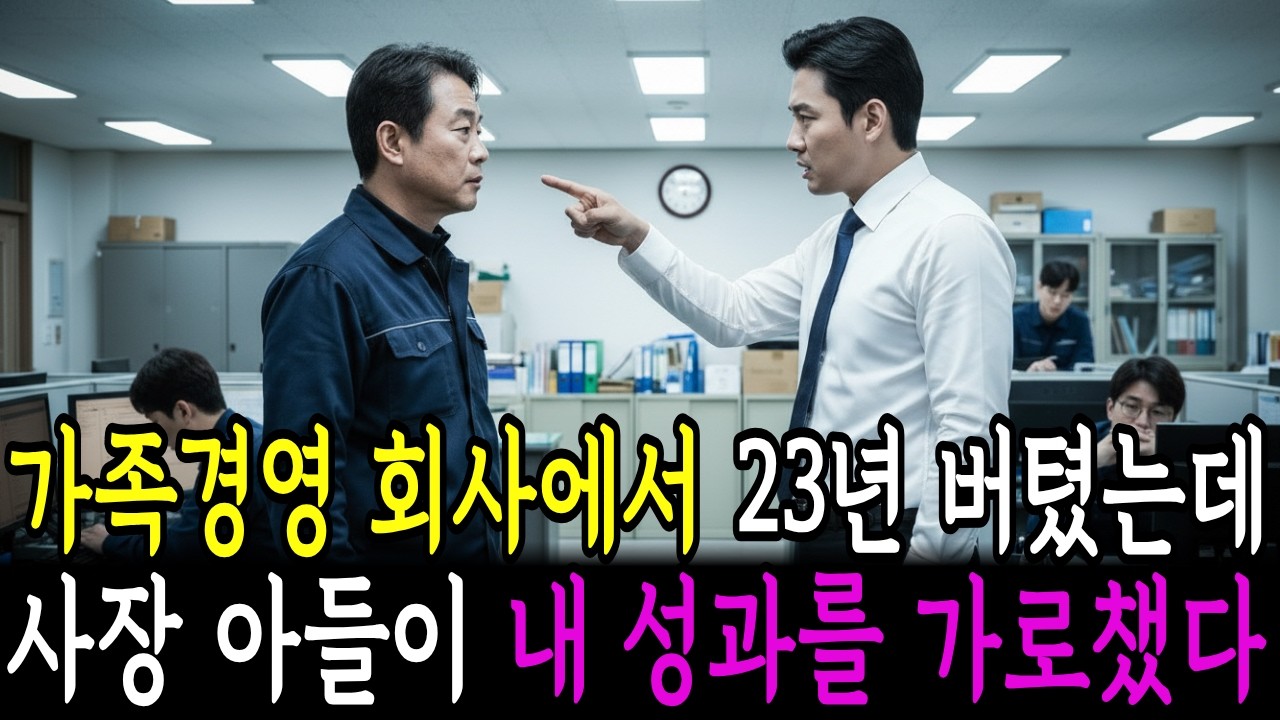 가족경영 회사에서 23년 버텼는데 사장 아들이 내 성과를 가로챘다, 퇴사 후 내 이름으로 특허를 냈다. #감동사연 #시니어사연 #라디오북 #오디오북 #노후사연 #인생사연 #고부갈등