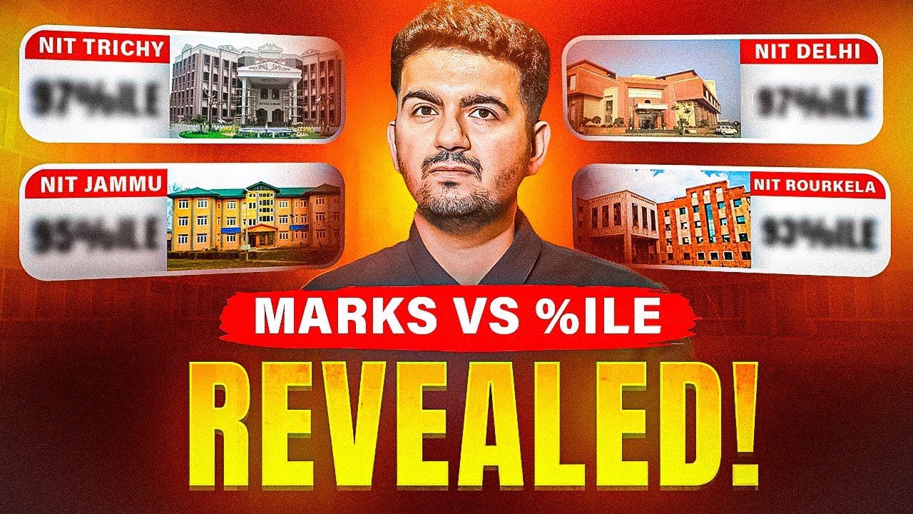 Expected Marks Vs Percentile for JEE 2025 - Getting Top NITs?