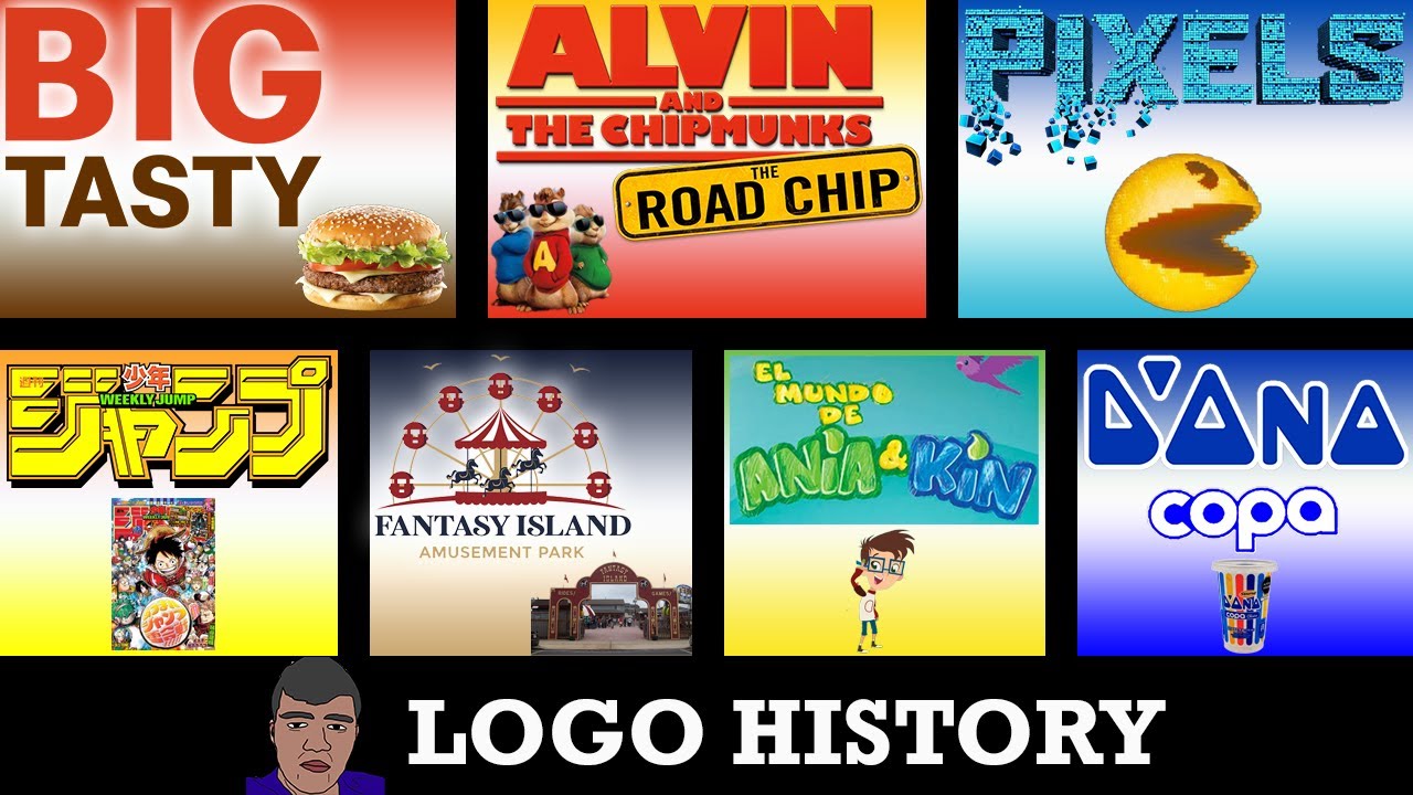 LOGO HISTORY - Pixels, Big Tasty, Weekly Shōnen Jump, Alvin and the Chipmunks The Road Chip & More..