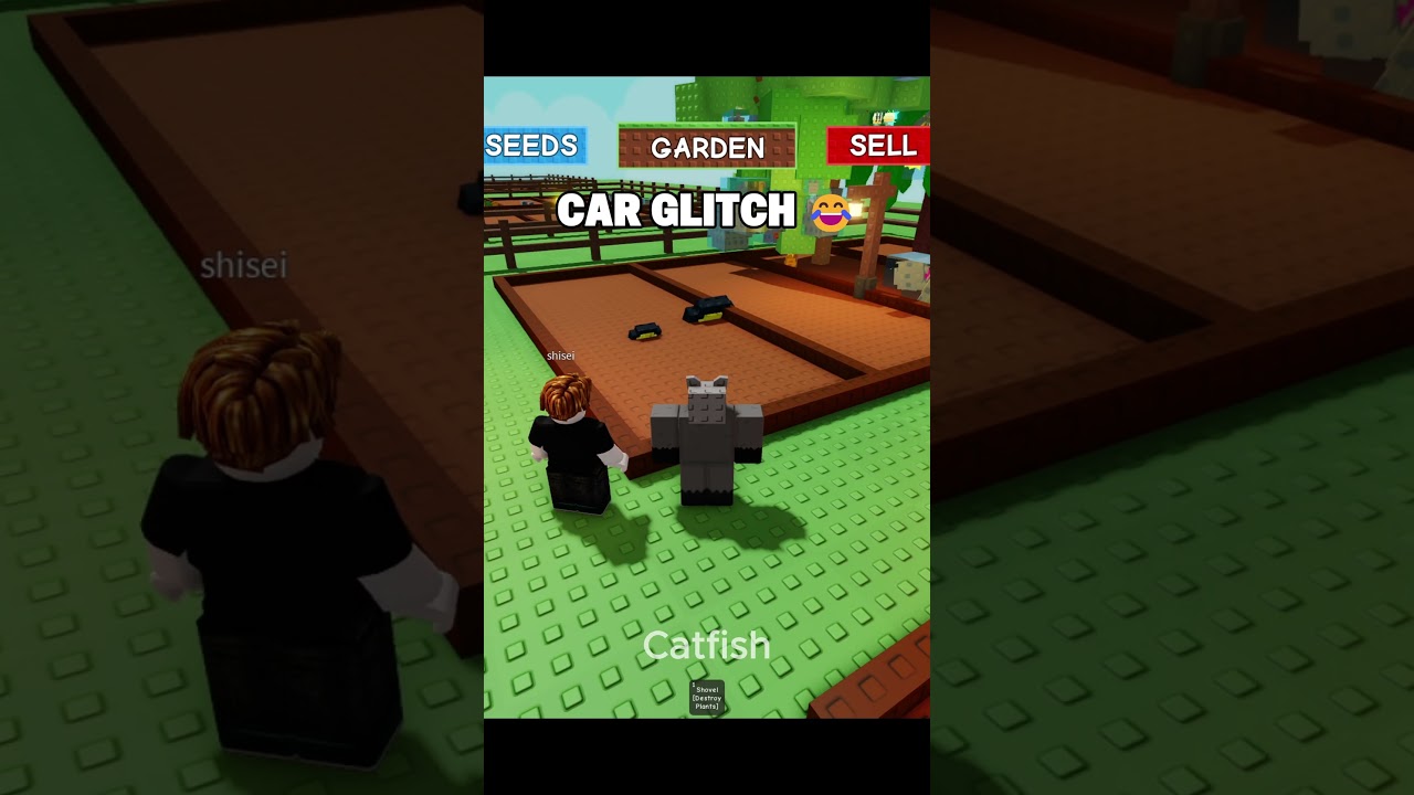 Car glitch 😂 #growagarden #roblox #usa
