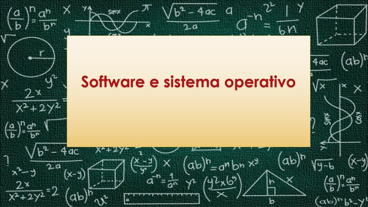 Software e sistema operativo