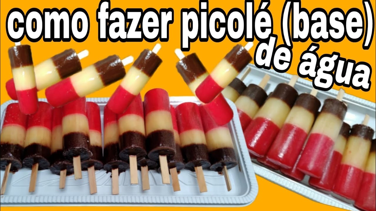 PICOLÉ CASEIRO PROFISSIONAL FÁCIL E RÁPIDO DE FAZER A BASE DE ÁGUA