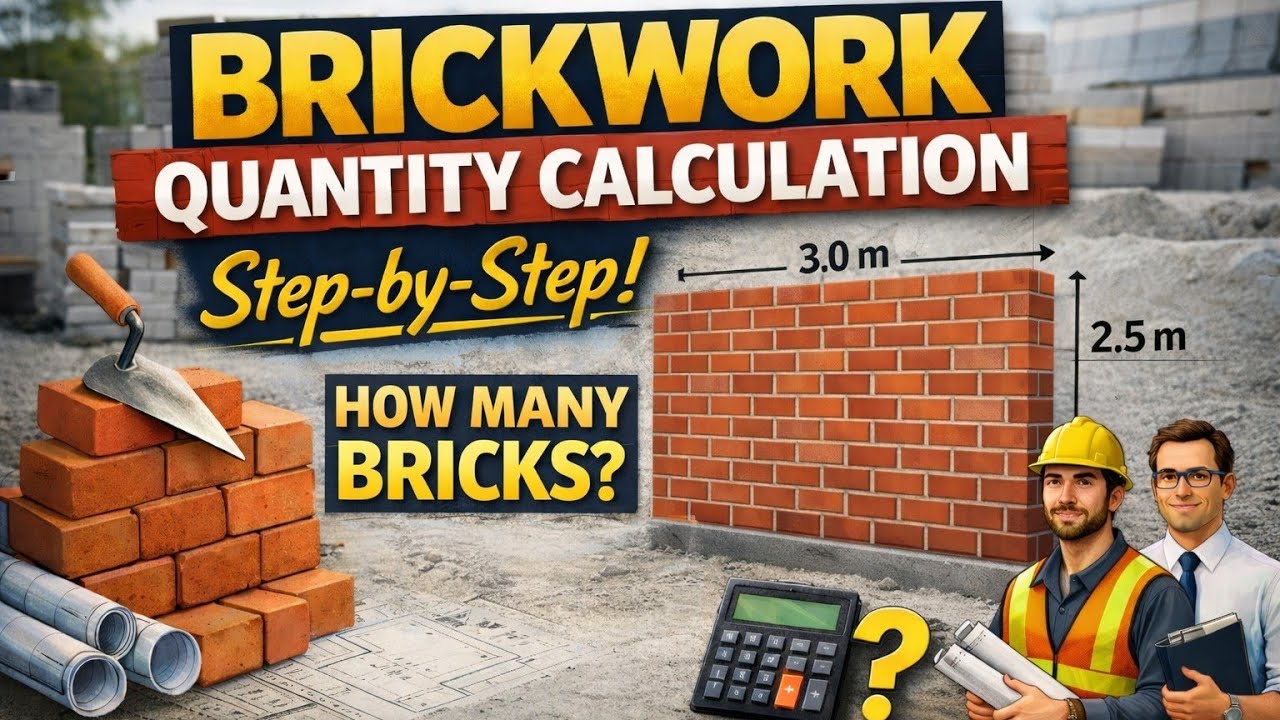 How to Calculate Brickwork Quantity Easily | Civil Engineering