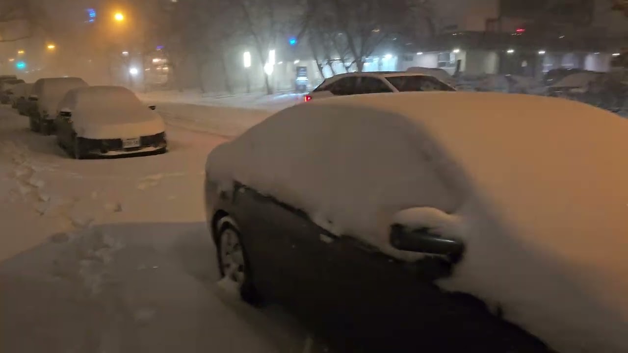 عاصفة ثلجية قوية تورونتو 🌨❄