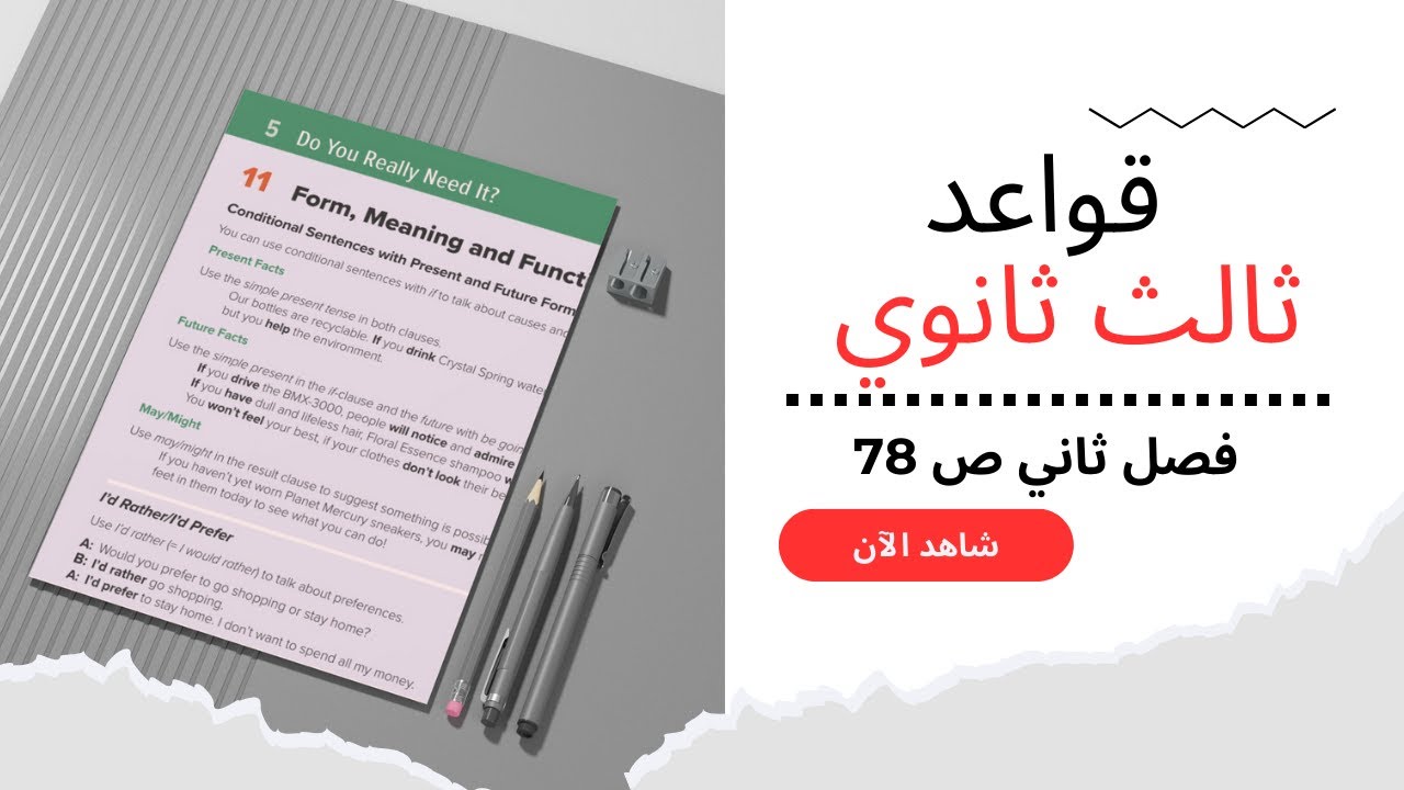 ثالث ثانوي- منهج سعودي - فصل 2 - قواعد-  الجمل الشرطية