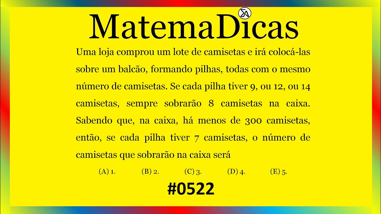 MMC - Matemática - #522