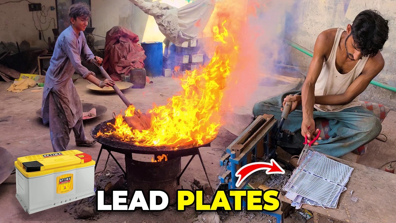 You Won't Believe How Lead Acid Battery Plates are Manufactured (4k)