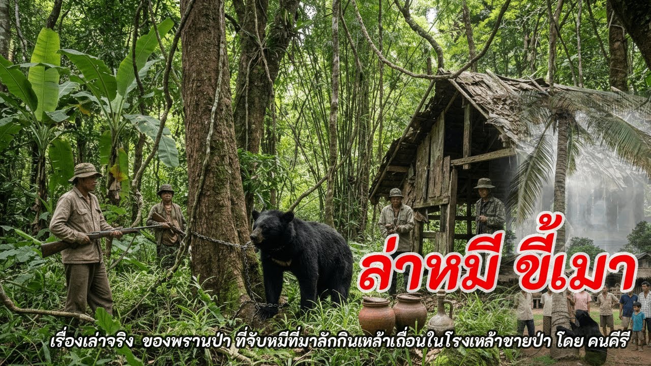 พรานป่า ล่าหมีขี้เมาลักกินเหล้าเถื่อน โดย คน คีรี#เรื่องเล่าป่า#ตะนาวศรี #พรานป่า #เรื่องเล่าก่อนนอน