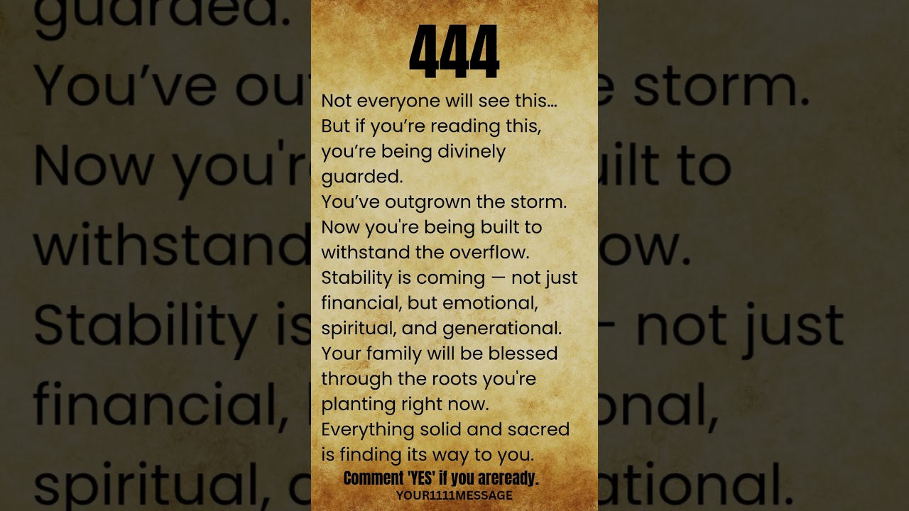 Angel number 444 means Your Foundation Is Protected, and It&rsquo;s About to Grow #shorts #manifestation